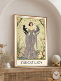 Romantic sapphic wall art with two women holding hands among flowers