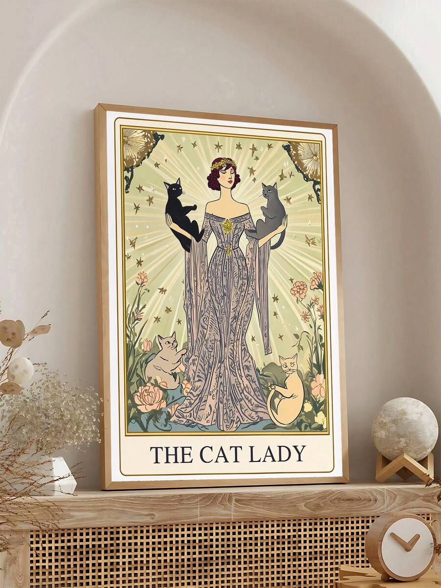 Romantic sapphic wall art with two women holding hands among flowers