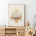 Colorful mindfulness wall art with centered lotus design