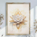 Unframed lotus meditation canvas wall art