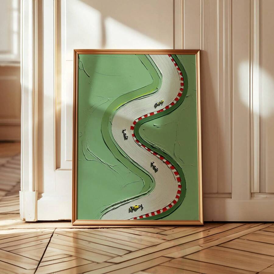 Textured F1 themed wall artwork for lounge or game room decor