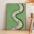 Modern car enthusiast canvas painting with energetic racing mood