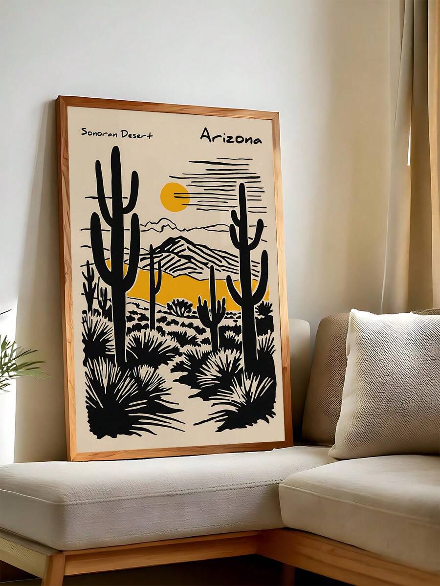 Mediterranean wall decor with volcano olive branch and bold graphic border