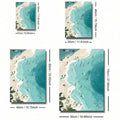 Close-up canvas texture detail for turquoise aerial beach print