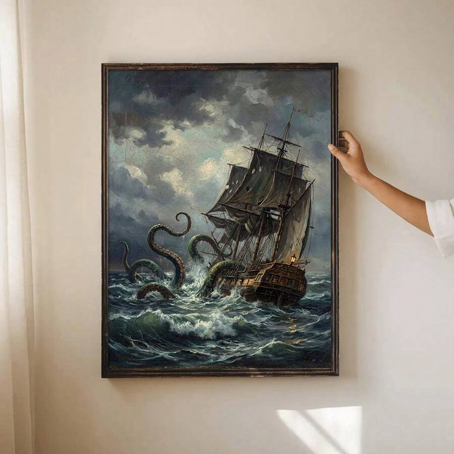 Gothic octopus canvas print view 1