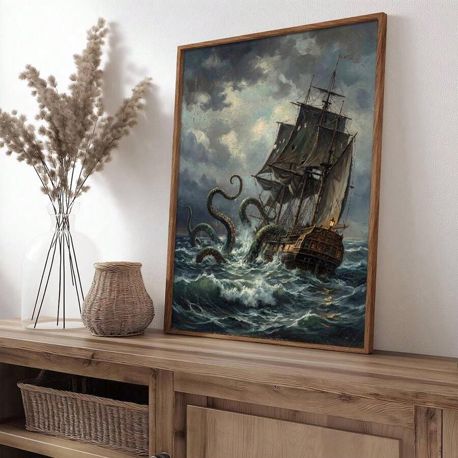 Gothic octopus canvas print view 1