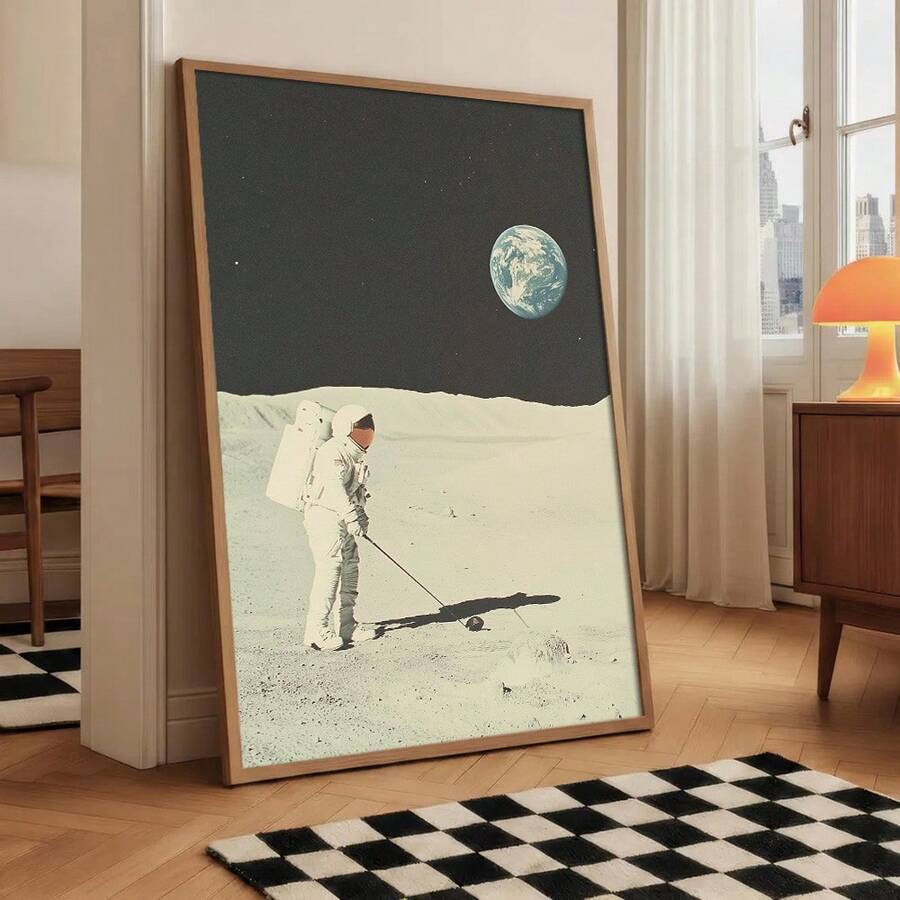 Vintage space golf poster view 1