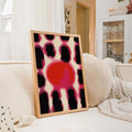 Gulabu Pink and Red Abstract Canvas poster with a bold artistic color palette. Perfect for modern bedrooms, living rooms, studios, and feminine decor.