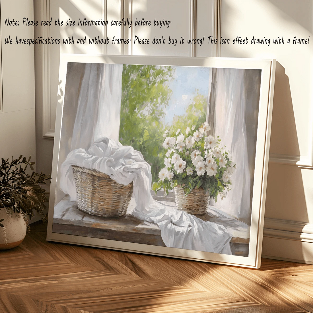 Transform your laundry room or kitchen with this stunning framed canvas wall art. Featuring a charming vintage farmhouse design, this piece combines modern aesthetics with timeless appeal. The graphic pattern showcases botanical elements that bring warmth and character to any space.&nbsp;