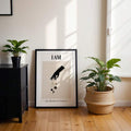Modern boho spiritual wall decor in black and beige