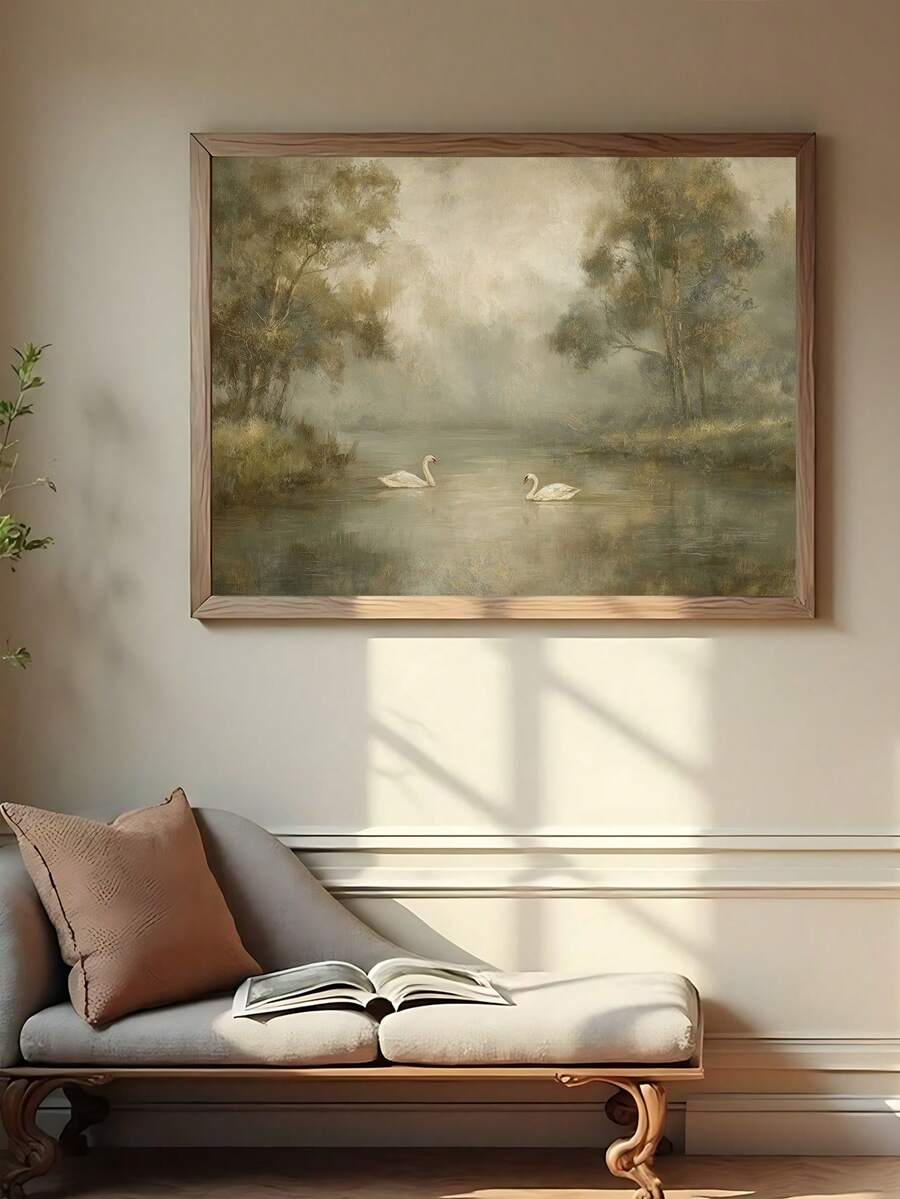 Capture the timeless elegance of romance with this Impressionist-inspired river reading print. Featuring a charming couple lost in literature by the water's edge, this modern artwork brings warmth and sophistication to any space. Available as both framed and unframed canvas options, this versatile piece adapts to your décor style. The waterproof canvas ensures durability, while the removable design makes it easy to refresh your walls whenever inspiration strikes. Perfect for dining rooms, bedrooms, or cozy 