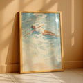 Unframed soft seascape canvas print for beach house decor