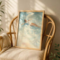 Serene seaside landscape wall art in calm coastal colors