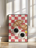 Breakfast wall decor for dining room kitchen nook or pantry with French bistro mood