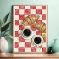 Breakfast wall decor for dining room kitchen nook or pantry with French bistro mood