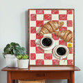 Breakfast wall decor for dining room kitchen nook or pantry with French bistro mood