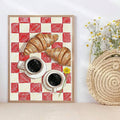 Breakfast wall decor for dining room kitchen nook or pantry with French bistro mood