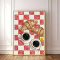 Breakfast wall decor for dining room kitchen nook or pantry with French bistro mood
