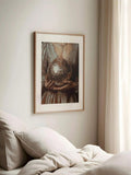 Victorian Lady & Disco Ball Vintage Gothic Portrait Canvas Poster