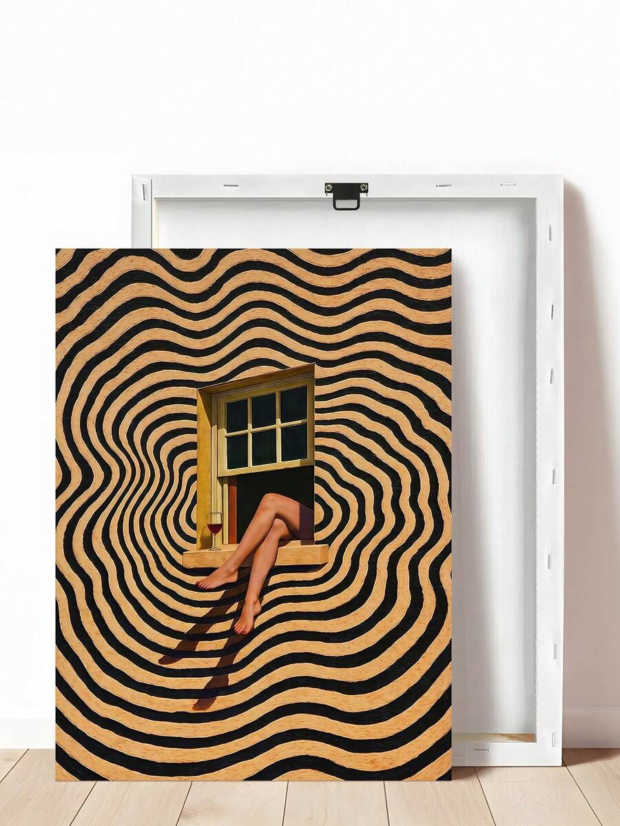 Retro canvas print size chart with framed and unframed options