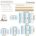 Size guide showing four canvas dimensions for the six-surfer illustration