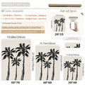 Canvas size chart with palm illustration showing five portrait dimensions