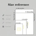 Soccer wall-art size guide showing four canvas dimensions