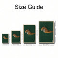 Japanese Zen Swimming Tiger & Wabi-Sabi Wave Canvas Poster