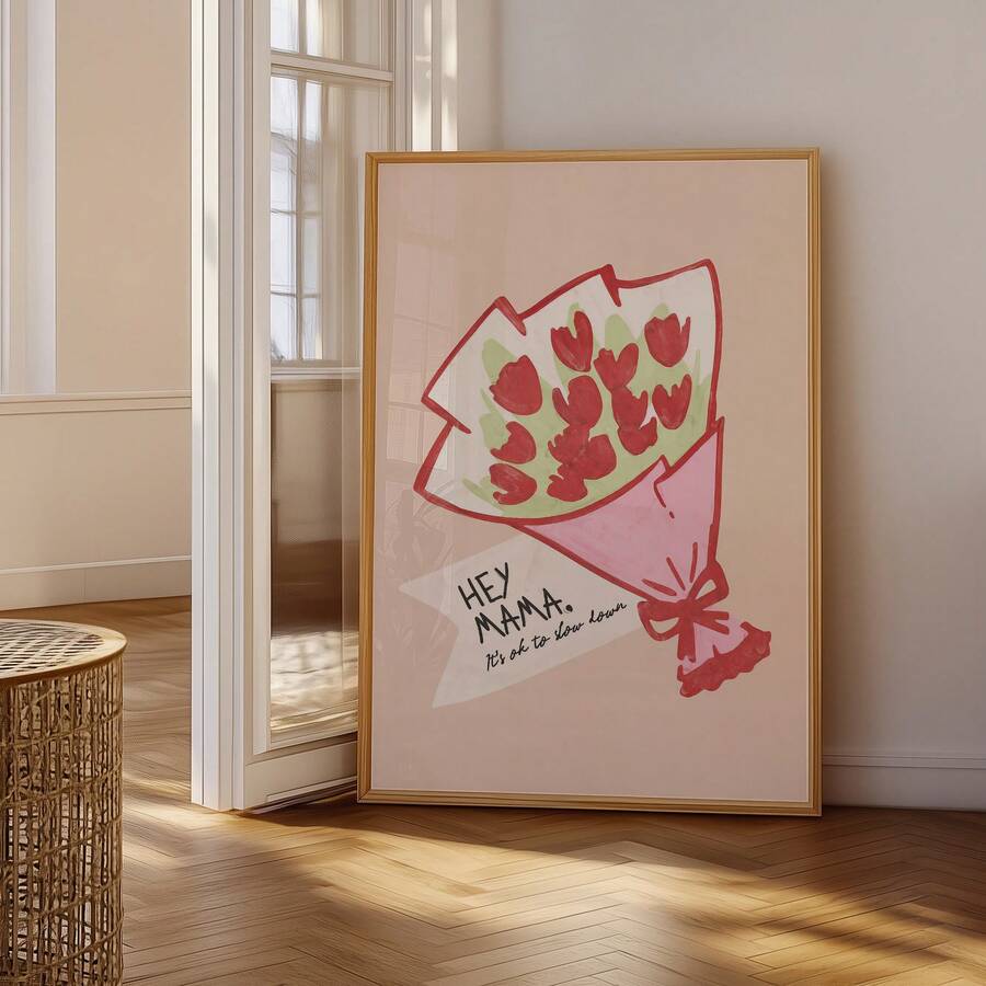 Floral canvas preview for nursery bedroom living room or mom office
