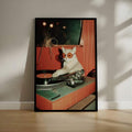 Music lover wall art shown in light wood frame mockup