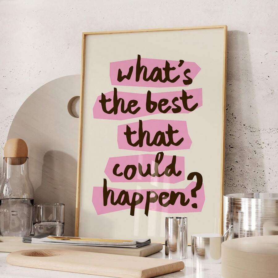 Modern Typography "What Is The Most Beautiful Thing" Inspirational Canvas Poster