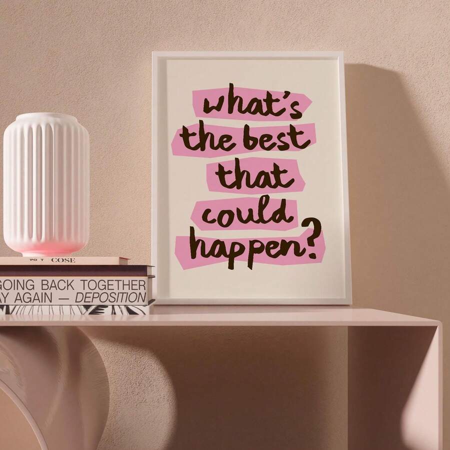 Modern Typography "What Is The Most Beautiful Thing" Inspirational Canvas Poster