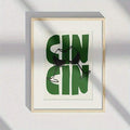 Vintage Wine & Cocktail Illustration Canvas Poster 