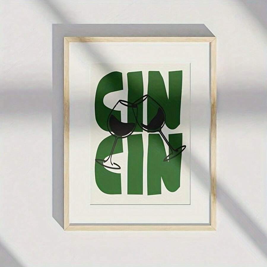 Vintage Wine & Cocktail Illustration Canvas Poster 