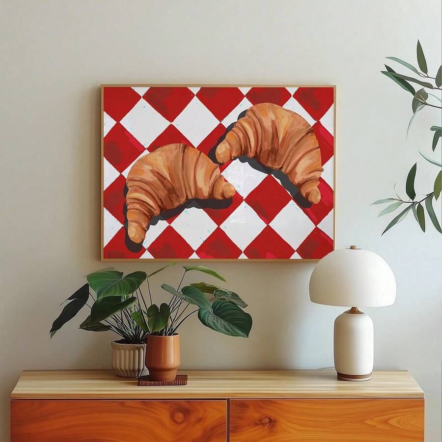 Breakfast wall decor for dining room kitchen nook or pantry with French bistro mood