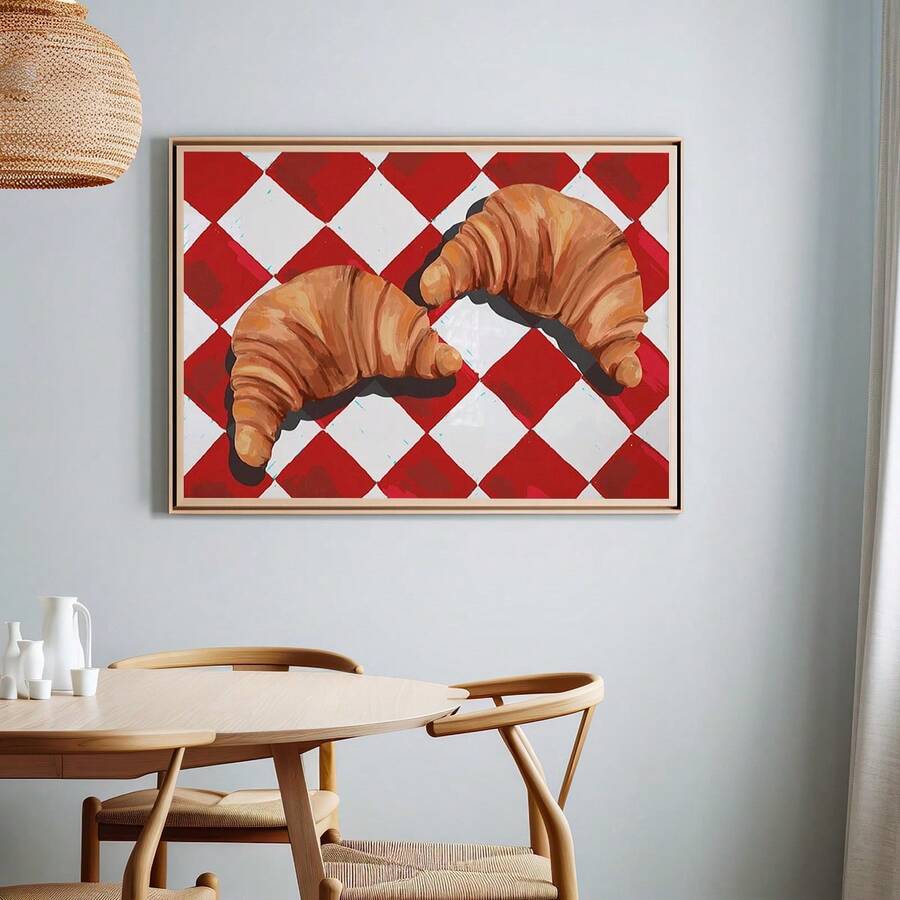 Breakfast wall decor for dining room kitchen nook or pantry with French bistro mood