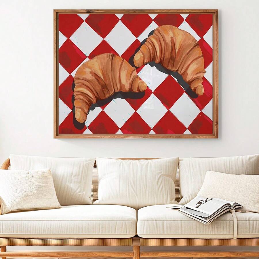 Breakfast wall decor for dining room kitchen nook or pantry with French bistro mood
