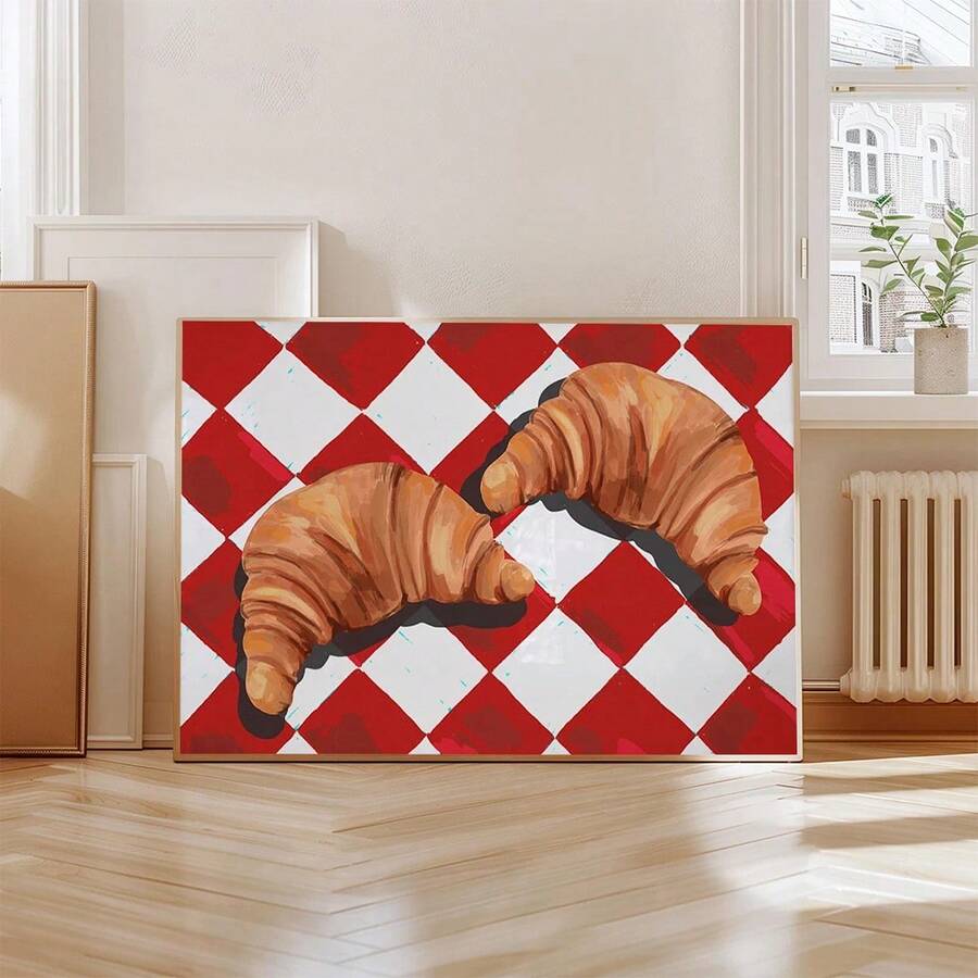 Breakfast wall decor for dining room kitchen nook or pantry with French bistro mood