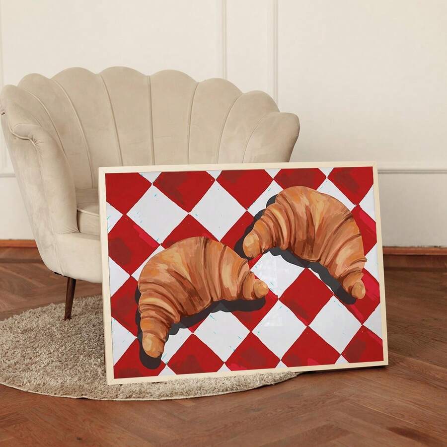 Breakfast wall decor for dining room kitchen nook or pantry with French bistro mood
