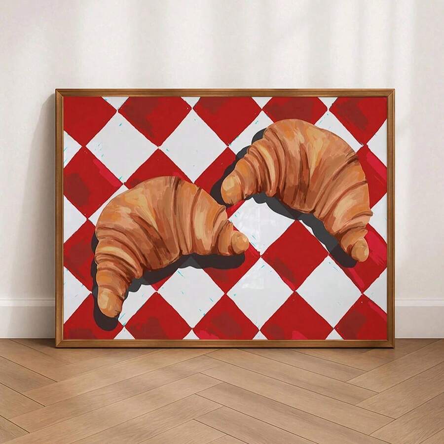 Breakfast wall decor for dining room kitchen nook or pantry with French bistro mood