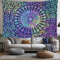 Multicolor wall hanging tapestry for bedroom bedding backdrop