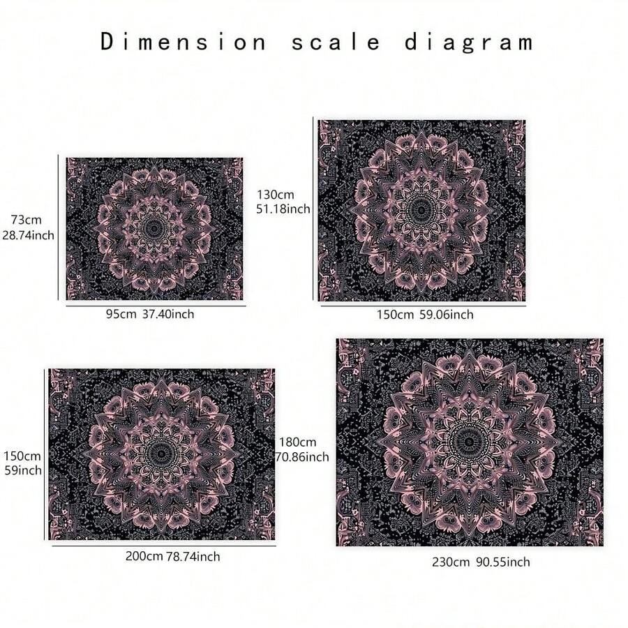 Bathroom or kitchen wall tapestry with washable woven fabric design