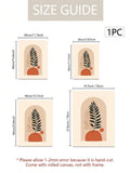 Unframed fern canvas size guide showing four dimensions