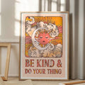 Decorate a little one's room with a blue striped Be Silly Honest Kind Canvas Poster, perfect for nursery decor, kids' bedrooms, and baby shower gifts.