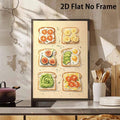 Avocado egg tomato banana and fig toast wall print