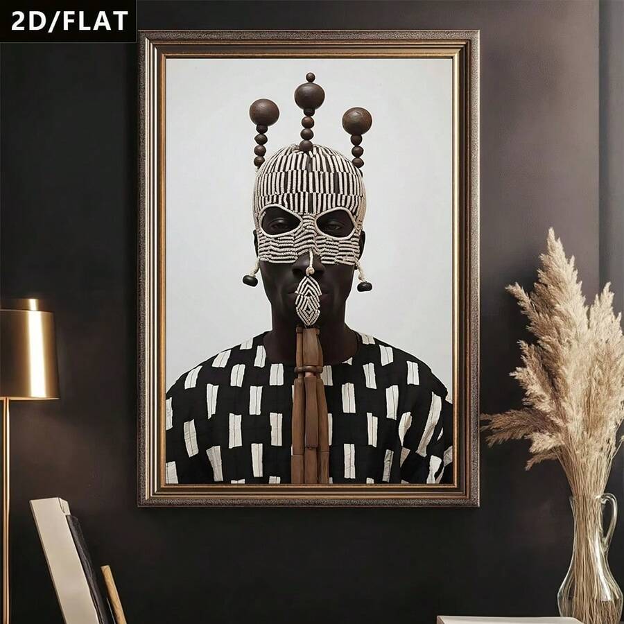 Traditional Portrait & Ethnic Folk Art Minimalist Canvas Poster