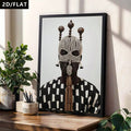 Traditional Portrait & Ethnic Folk Art Minimalist Canvas Poster