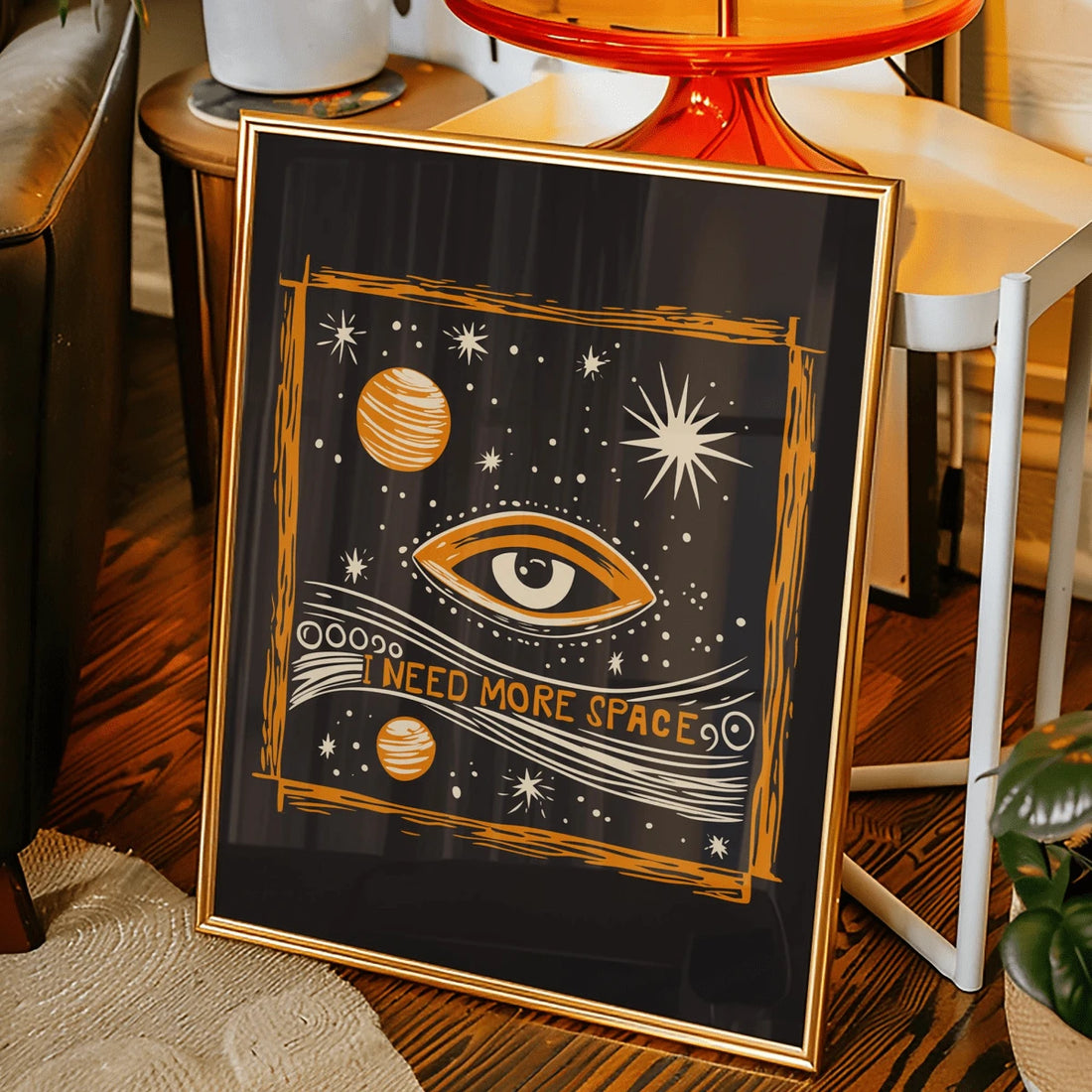 Retro Abstract Eye Wall Decoration Canvas Poster