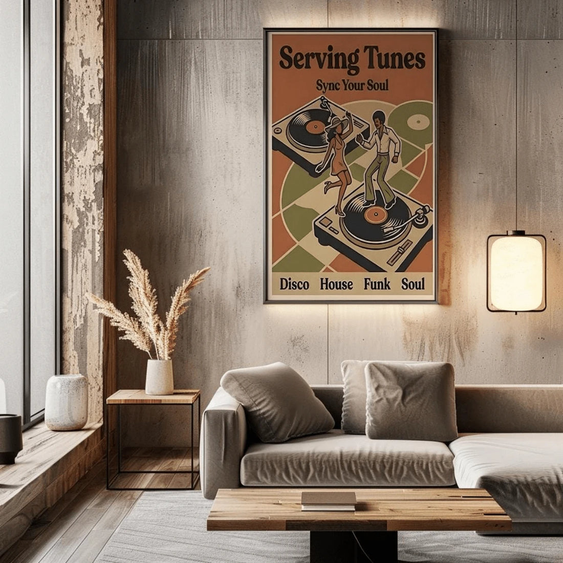 70s Disco Funk & Soul Retro Style Waterproof Canvas Poster