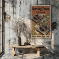 70s Disco Funk and Soul Canvas Poster with bold retro graphics, perfect for music rooms, home bars, eclectic, maximalist, and vintage interiors.
